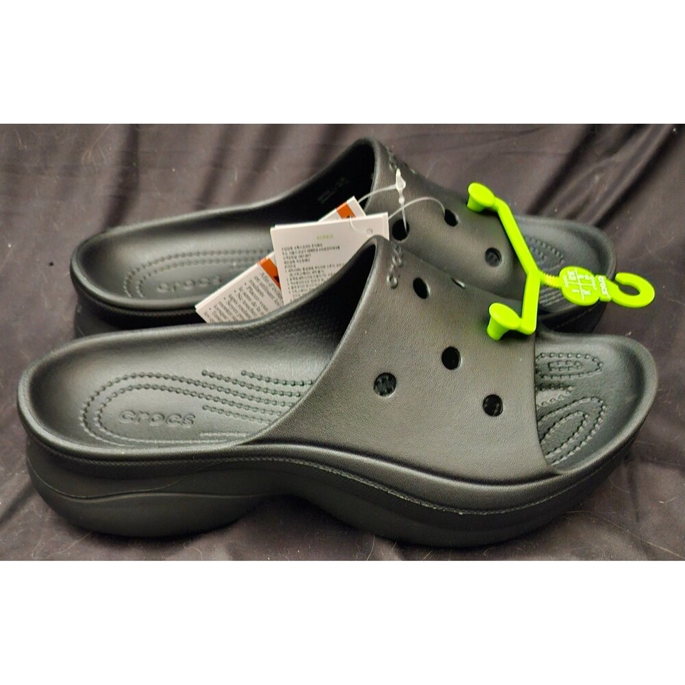 CROC WOMEN'S BLACK BAE SLIDES SIZE 8 NWT
